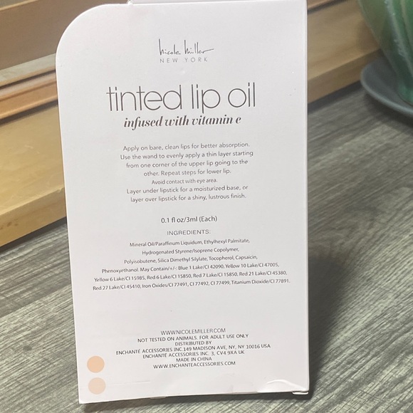 🫟5 for $25🫟 Nicole Miller Tinted Juicy Coral & Pink Peony Lip Oil Duo - Picture 5 of 6